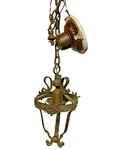 Antique Brass Victorian Gothic Family Crest Hall Hanging Chandelier Light 15. Fixed Price $212.49.