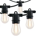 Yuletime 35 Feet 18 Sockets Patio String Lights With Led Bulbs, Weatherproof .... Fixed Price $44.69.