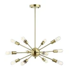 Meridia 12-LIGHT Brass Sputnik Style Chandelier By Society. Fixed Price $101.99.