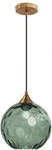 Cribbu 7.8 Inch Globe Glass Pendant Light Bronze Gold Bracket - Dark Green. Fixed Price $47.00.
