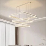 New Square 3-RING Led Chandelier Modern Dimmable Ceiling Light W/ Remote. Fixed Price $105.40.