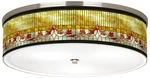 Giclee Gallery 20 1/4" Wide Lily Shade With Nickel Ceiling Light. Fixed Price $249.99.
