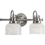Progress Lighting Archie 2 Antique Nickel Coastal Bathroom Vanity. Fixed Price $55.00.