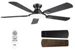 Tcl 52 Low Profile Ceiling Fan W/ Light And Remote Control - Black. Fixed Price $85.00.