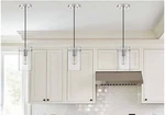 Doraimi Lighting Pendant Light(s) 3 Pack Brushed Nickel W/clear Glass Shades. Fixed Price $69.99.