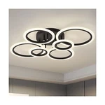 Vikaey Modern Led Flush Mount Ceiling Light, 6 Rings Black Close To L.... Fixed Price $125.07.