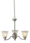 Z-lite Athena 3 Light Brushed Nickel Chandelier Orig $219. Fixed Price $71.99.