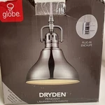 Globe Brushed Steel Finish Pendant Light Dryden Plug Hanging 7 X 8. Fixed Price $28.99.