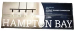 Hampton Bay Regan 4-LIGHT Espresso Island Chandelier With Clear Glass Shades,. Fixed Price $79.00.