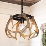 Debemenes Rustic Chandelier, Adjustable Height 4 Antlers,. Fixed Price $92.96.