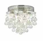 Chrome Crystal Flush Mount 4 Foyer Hallway Living Or Dining Room Lighting. Fixed Price $339.50.