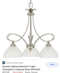 Quoizel Denmark Light Chandelier New In Box 2007 DK2431S. Fixed Price $89.90.