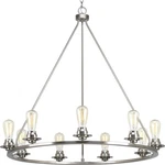 Progress Lighting P400016 Nickel Debut 9-LIGHT 36"W Ring Chandelier. Fixed Price $724.99.