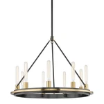 Hudson Valley Lighting Pendant Aged Old Bronze Chambers Chandelier 2732-AGB -nib. Fixed Price $1237.50.
