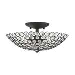 Livex Cassandra 2 Light Small Semi Flush Mount, Black 40443-04. Fixed Price $169.96.