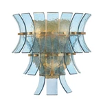Crystorama Abigail 3 Light Sconce, Aged Bras/gold/blue ABI-2002-AG-BL. Fixed Price $550.00.