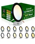12 Pack Zouzai Black 6" 5CCT Ultra-thin Led Recessed Ceiling Light 2700K/5000K. Fixed Price $62.99.