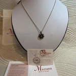 Mariana Checkmate Black Clear Crystal Guardian Angel Pendant Necklace Reversible. Fixed Price $49.95.