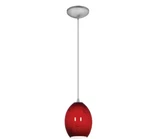 Brandy Firebird 1-LIGHT Brushed Steel Shaded Pendant With Glass. Fixed Price $35.00.