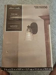 New Allen + Roth Elham Vanity Light Aged Bronze Clear Glass SHADE#06160050. Fixed Price $8.00.
