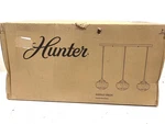 Hunter Saddle Creek 3-LIGHT Noble Bronze Island Chandelier Clear Seeded Glass. Fixed Price $257.39.