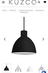 Kuzco Lighting PD1712-BK Chroma 12WATT Led Dome Pendant 10.5 Tall Black. Fixed Price $59.99.