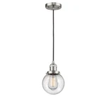 Innovations Lt Beacon 8" Mini Pendant, Bn/seed 201C-SN-G204-6-LED. Fixed Price $213.40.