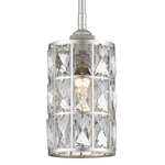 Quoizel QPP4046 Nickel Oliver Single Light 5"W Crystal Mini Pendant. Fixed Price $169.99.