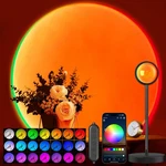 Neroupe Sunset Lamp Projector With App & Button Control, 360 Multicolor. Fixed Price $39.40.