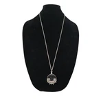 Mariana Necklace Silver Magnifing Glass Third Eye Pendant Purple Rhinestones. Fixed Price $78.99.