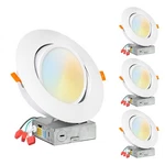 4-PACK 6-INCH Gimbal (8-INCH Trim) Air-tight Led 2700K-6000K 5CCT Adjustabl.... Fixed Price $110.64.