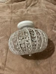 Pottery Barn Kids Clear Acrylic Faceted Crystal Round Flushmount Chandelier. Fixed Price $189.00.