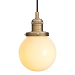 Indoor Pendant With Milk White Globe, 1-LIGHT Modern Vintage Antique. Fixed Price $43.99.