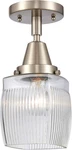 Franklin Restoration One Light Flush Mount Ceiling Fixture Satin Nickel. Fixed Price $201.99.