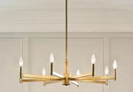 Kichler 43857 Brass Erzo 8-LIGHT 1 Tier Chandelier. Fixed Price $340.00.