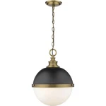 Z-lite 619P14-MB-FB Peyton Pendant Matte Black And Factory Bronze. Fixed Price $410.00.