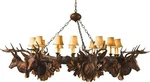 Lodge Style Aspen Stag CHANDELIER-14 Light Fixture. Fixed Price $12159.00.