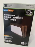 Commercial Electric WP80CE/1 Multi-lumen Led Color Changing Wall Pack Slim. Fixed Price $48.99.