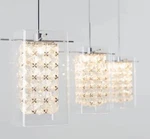 Artika Crystal Cube Chrome/glass Modern Integrated Led Pendant Light PDT-3CC. Fixed Price $109.97.