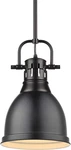 3604-S Blk Duncan Pendant, Matte Black With Shade- Light,. Fixed Price $134.77.