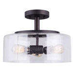 Canarm ISF633A03 Nash Light 13"W Semi Flush Drum Ceiling - Bronze. Fixed Price $118.76.