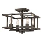 Golden Lighting Bellare Semi-flush, Matte Black 7151-SFBLK. Fixed Price $64.99.