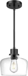 Emak PL122-BK-CG Modern Black Pendant Light 8" Industrial Farmhouse Hanging Lamp. Fixed Price $49.99.