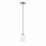 Millennium Satin Nickel Pendant Light Round Glass Shade 7251SN Contemporary. Fixed Price $89.00.