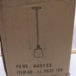 Linea Lighting Farmhouse Pendant Fixture Brushed Nickel LL-P636-1BN. Fixed Price $29.97.
