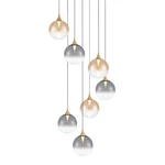 Eurofase Lighting 48928 Iissa 21"W Chandelier - Gold / Mixed Glass. Fixed Price $1695.00.