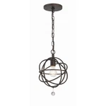Crystorama Solaris 1 Light English Bronze Mini Pendant 9220-EB Chandeliers. Fixed Price $190.00.