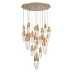 Eurofase Crou 22 Light Chandelier, Gold/clear 43860-036. Fixed Price $2770.00.