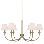 Golden Lighting 1622-6 Cambria 33"W Chandelier Brushed Champagne Brass. Fixed Price $539.00.