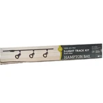 Hampton Bay Led 3-LIGHT Track Lighting Kit, Black Finish, Hardwired, Dimmable. Fixed Price $40.00.